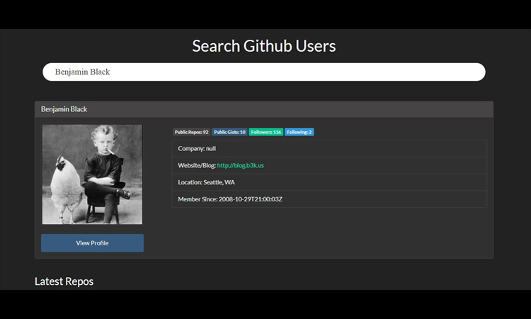 Github Profile Finder